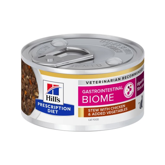 HILLS Diet Feline GI BIOME STRESS s kuraťom a zeleninou Stew konzerva 82 g